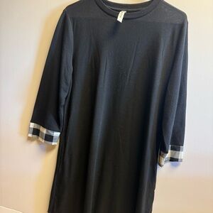 Tickled Teal Black Knit Top